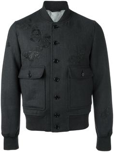 куртка-бомбер с вышивкой моли Alexander McQueen