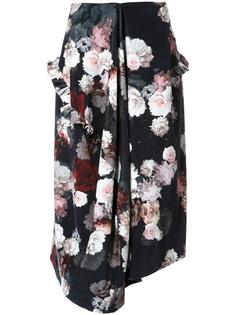 юбка с цветочным принтом   Preen By Thornton Bregazzi