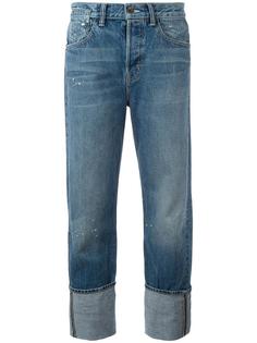 джинсы-бойфренды с брызгами краски Helmut Lang