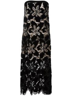 вечернее платье с цветочным узором Giorgio Armani