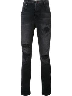 джинсы с потертой отделкой En Noir