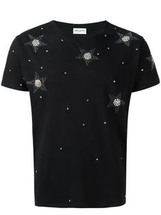 футболка со звездами Saint Laurent