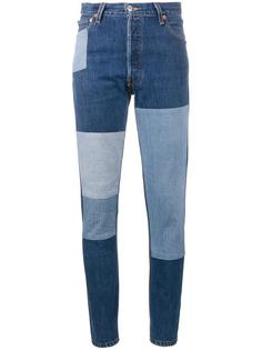 узкие джинсы в стиле пэчворк Re/Done
