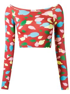 укороченный топ с принтом Isolda