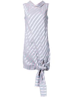 полосатое платье с завязками на подоле Monse