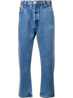 хлопковые прямые джинсы Re/Done