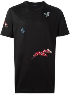 футболка с цветочной вышивкой Lanvin
