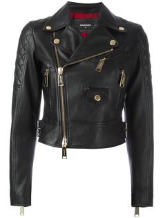 байкерская куртка со стеганой отделкой Dsquared2
