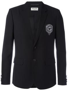 блейзер с контрастной нашивкой Saint Laurent