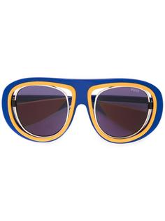 крупные солнцезащитные очки-авиаторы Emilio Pucci