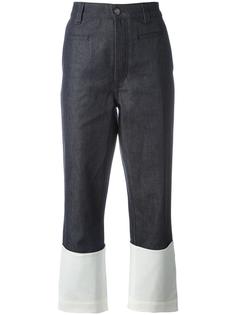 ждинсовые брюки палаццо дизайна колор-блок Loewe