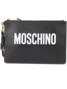 клатч с логотипом Moschino