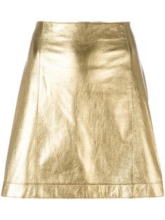 юбка А-образного силуэта с металлическим отблеском  Theory