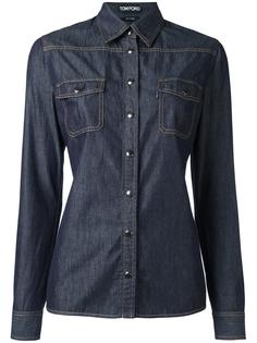 джинсовая рубашка с нагрудным карманом  Tom Ford