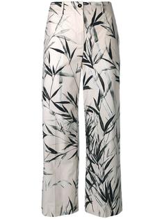 укороченные брюки с лиственным принтом Blumarine
