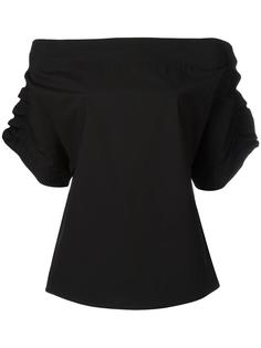 блузка с короткими рукавами и оборками MSGM