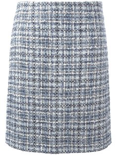 твидовая юбка в клетку Lanvin