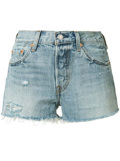 джинсовые шорты с потертой отделкой Levis