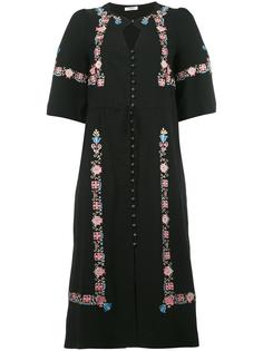 платье миди с цветочной вышивкой Vilshenko