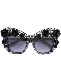 солнцезащитные очки в декорированной оправе Dolce & Gabbana Eyewear