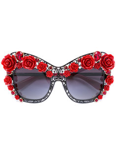 солнцезащитные очки в декорированной оправе Dolce & Gabbana Eyewear