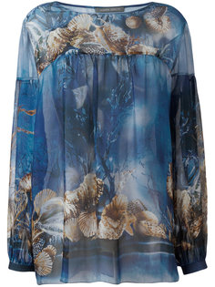 блузка с принтом морских раковин Alberta Ferretti