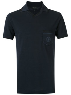 футболка-поло с вышивкой логотипа Giorgio Armani