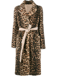 леопардовое пальто из овчины Yves Salomon
