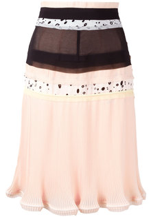 плиссированная юбка со вставкой Carven