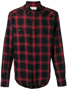рубашка в клетку Saint Laurent