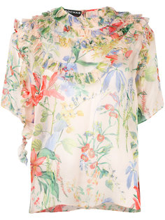 блузка с цветочным принтом Rochas