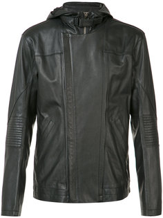 кожаная куртка с капюшоном Helmut Lang