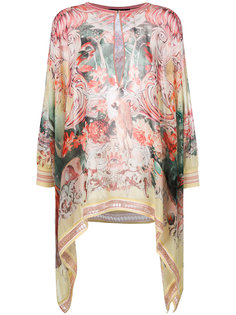блузка с цветочным принтом Roberto Cavalli