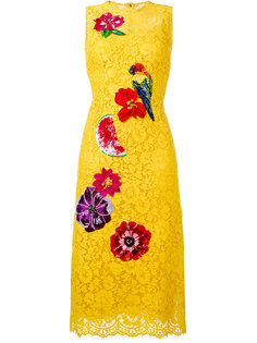 декорированное кружевное платье Dolce & Gabbana