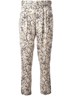 укороченные брюки с цветочным узором Steffen Schraut