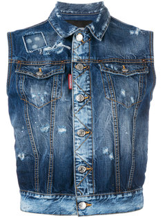 джинсовая куртка без рукавов Dsquared2