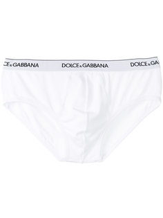 трусы с логотипом и эластичным поясом  Dolce & Gabbana Underwear