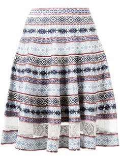 жаккардовая юбка по колено Alexander McQueen