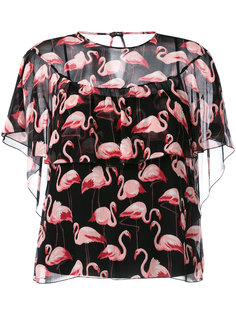 блузка с фламинго Red Valentino