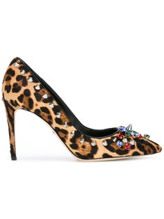 туфли-лодочки с леопардовым узором Dolce & Gabbana