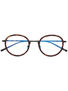 очки с узором черепашьего панциря  Saint Laurent Eyewear