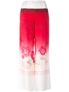 широкие брюки с цветочным принтом Salvatore Ferragamo