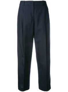укороченные костюмные брюки Jil Sander Navy