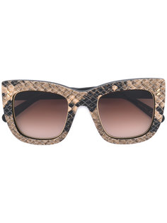 квадратные солнцезащитные очки с узором под кожу питона Stella Mccartney Eyewear