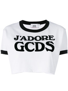 укороченная футболка с логотипом Gcds