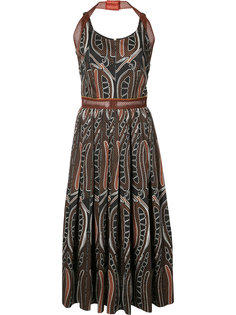 плиссированное платье с сетчатыми деталями Sophie Theallet