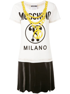 футболка с цепочным принтом Moschino