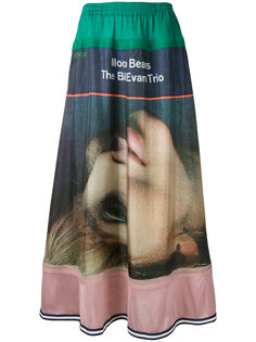 длинная юбка с графическим принтом Undercover