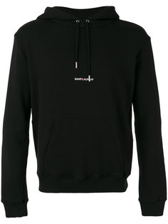 толстовка с логотипом и капюшоном Saint Laurent