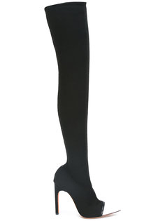 облегающие ботфорты с контрастным носком Givenchy